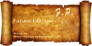Faluba Pálma névjegykártya
